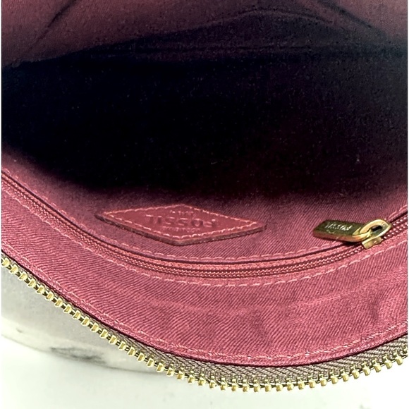Fossil‎ Multi Leather Square Patch Clutch Crossbody Handbag - Picture 15 of 15